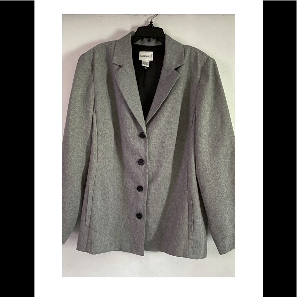 FASHION BUG Grey Blazer with Buttons.